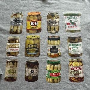 Port Authority Gray Sweatshirt with Pickle Jar Print